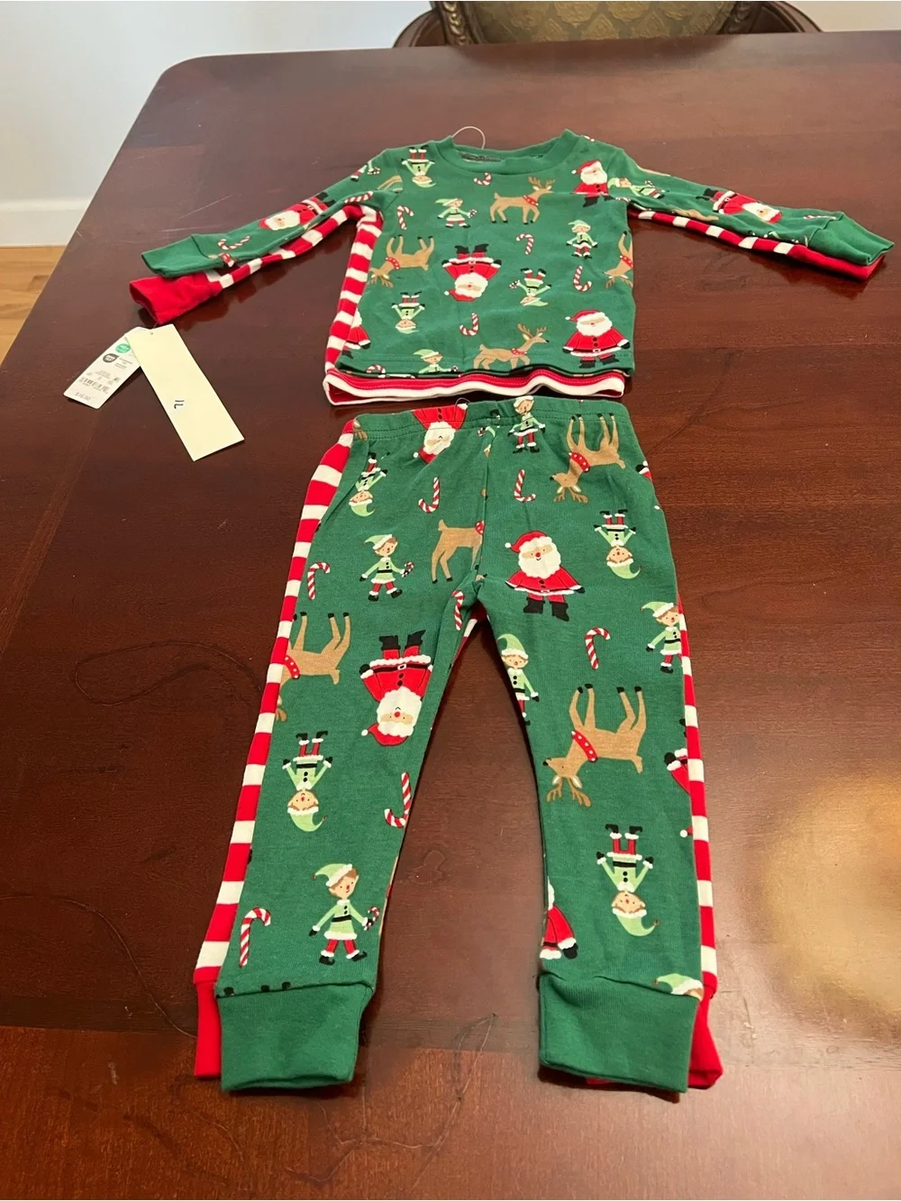 Carter's Red & Green Holiday 4-Piece Pajama Set